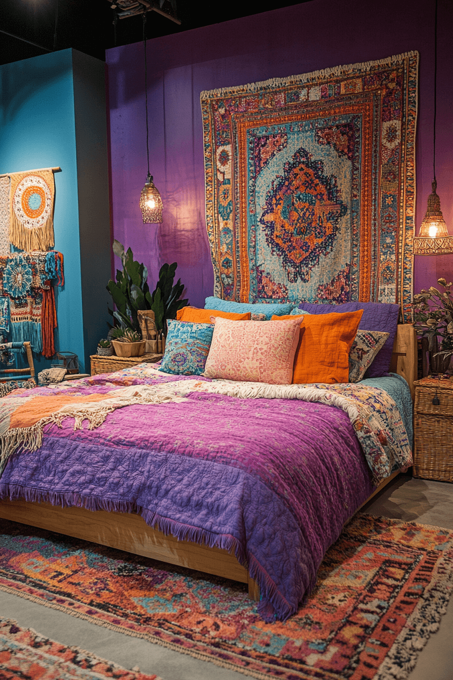 16+ Feminine Bedroom Inspiration for Creating a Calming Oasis 9 Boho Chic Bedroom Vibes