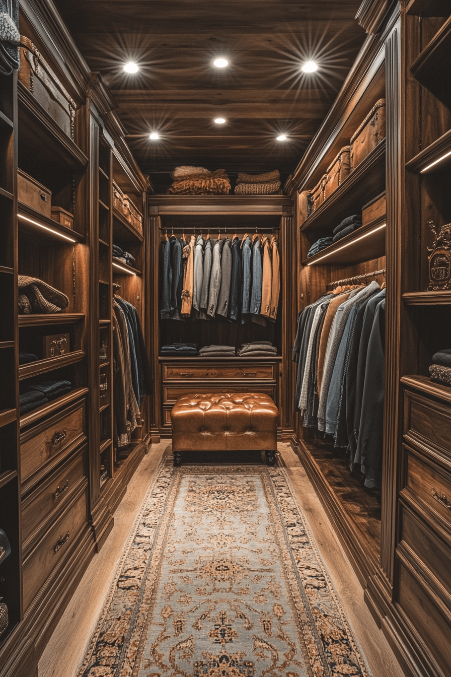 27+ Luxury Closets Design Ideas Perfect for Modern Homes 9 Deep Mahogany Closet Elegance