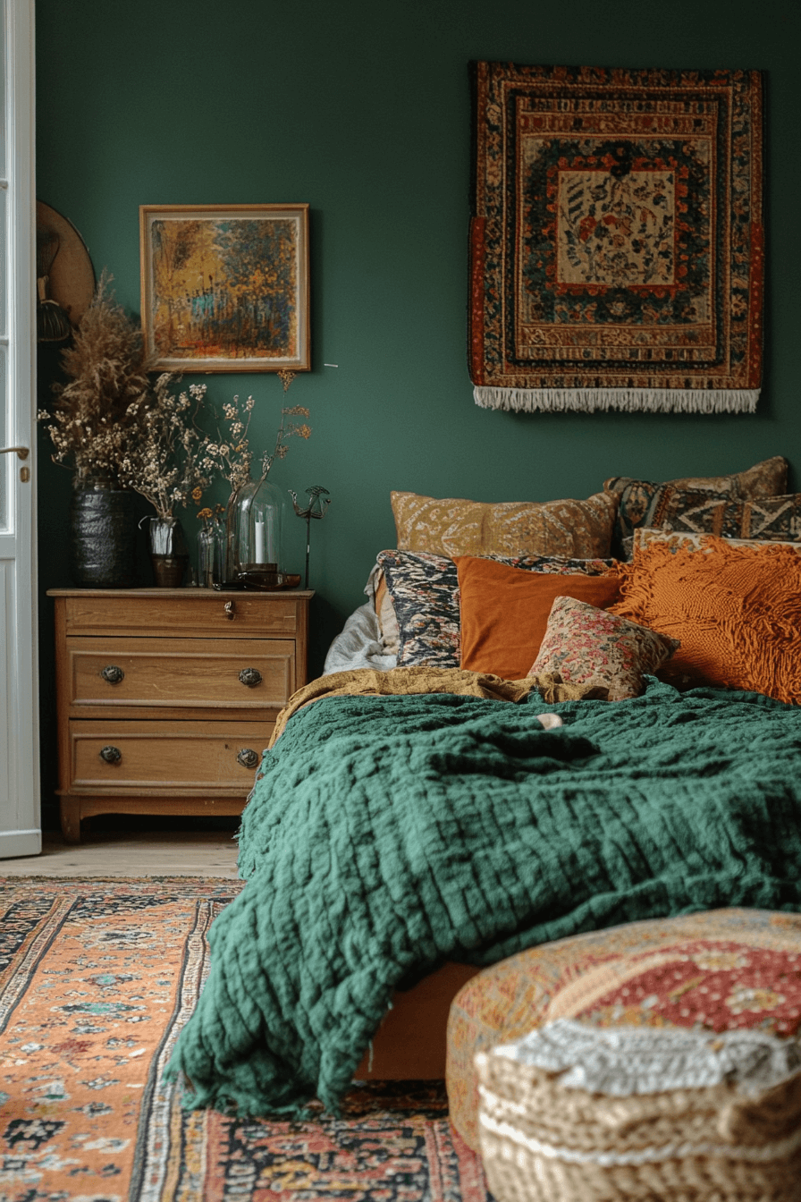 15+ Green and Terracotta Bedroom Ideas That Prove Natural Colors Inspire Serenity 9 Eclectic Vibes In Green And Terracotta