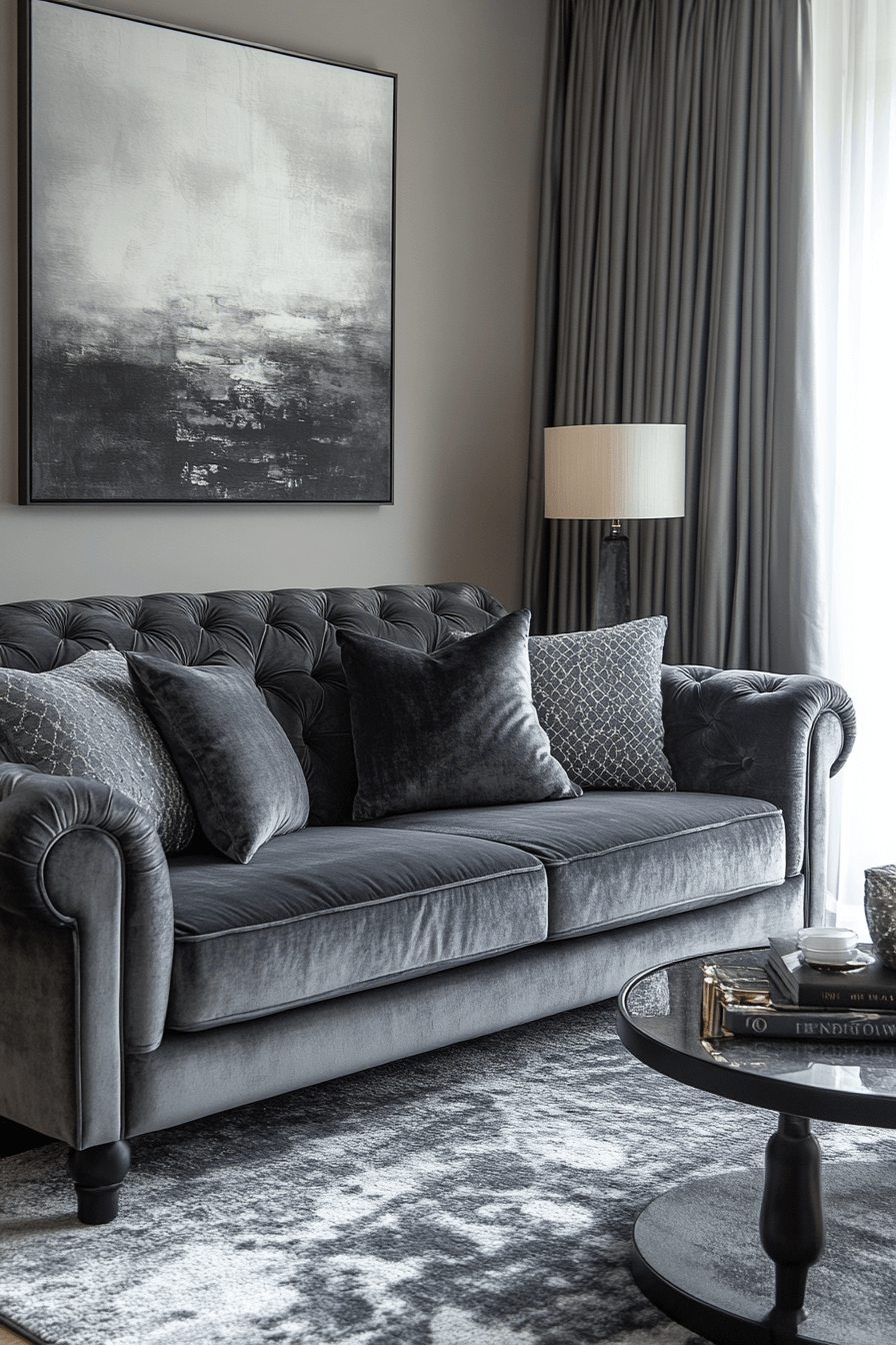15+ Grey Couch Living Room Ideas That Prove Neutral Is Never Boring 9 Elegant Monochrome Grey Design