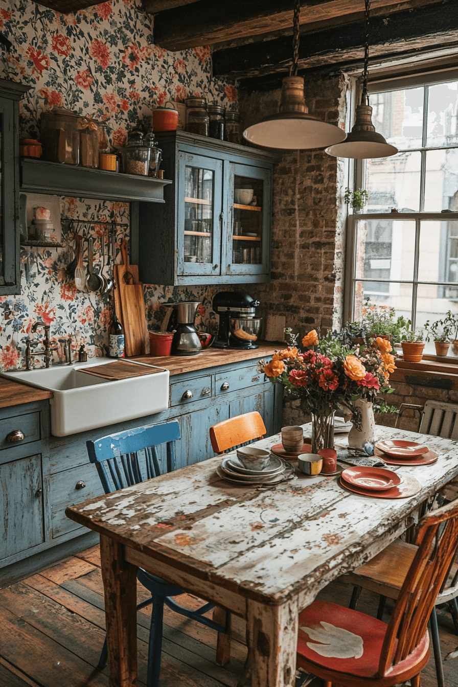 Boho Kitchen Ideas for a Warm and Free-Spirited Cooking Retreat 9 Farmhouse Boho Mix