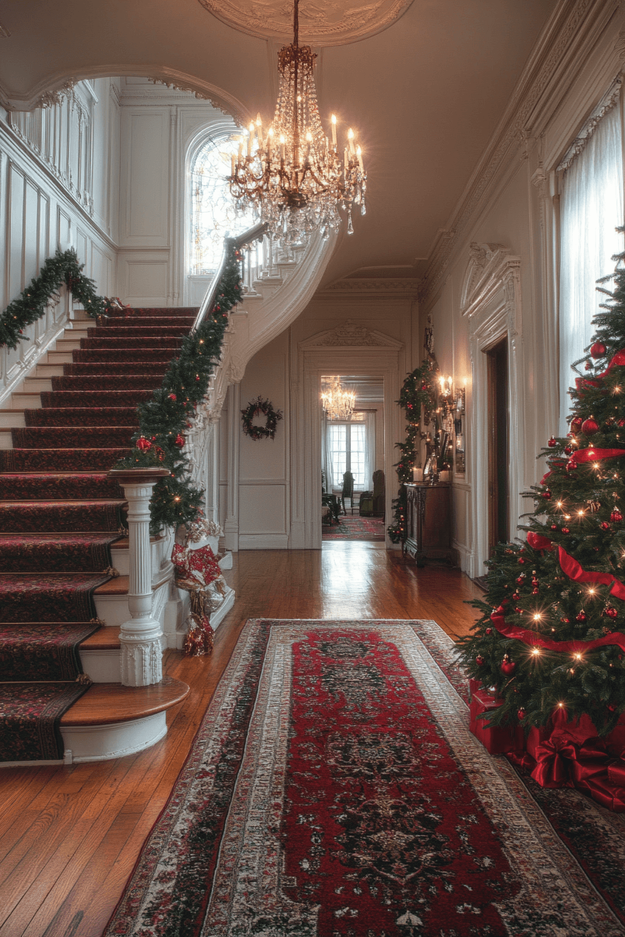 17+ Vintage Christmas Decor Ideas That Bring Nostalgic Charm Home 9 Grand Holiday Entrance