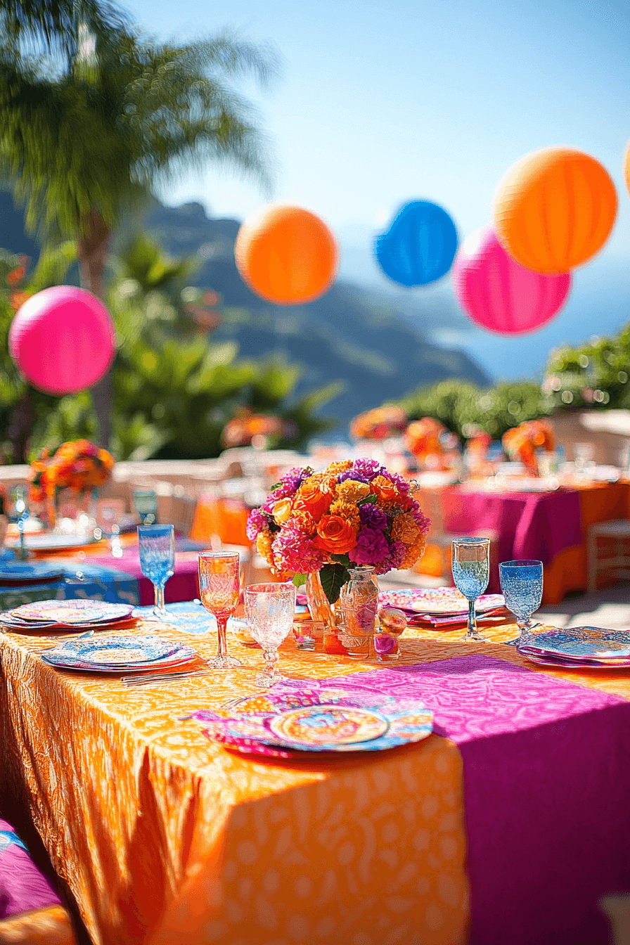 18+ Garden Party Decor Ideas That Bring Elegance to Outdoor Gatherings 9 Joyful Color Explosion