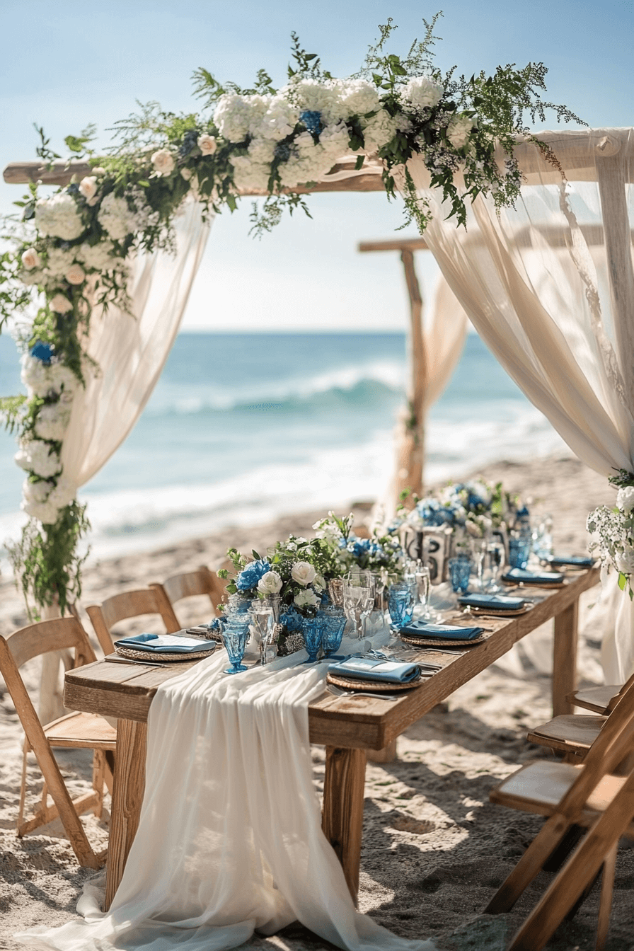28+ Boho Wedding Designs That Balance Rustic and Chic 9 Ocean Whisper Vows