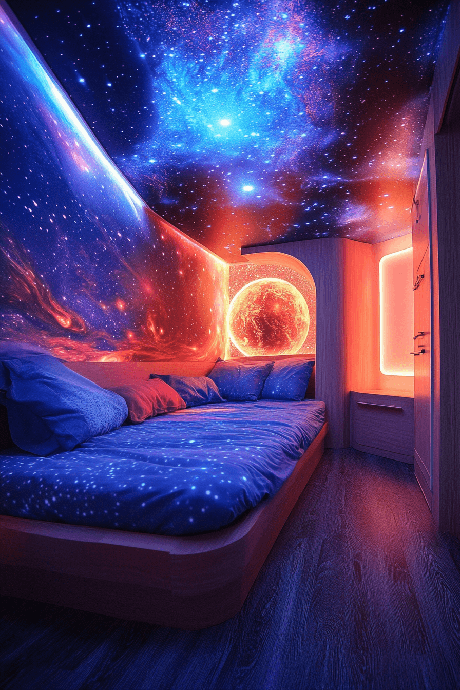 17+ Enchanted Bedroom Ideas That Bring Magic Into Everyday Living 9 Starlit Cosmic Escape