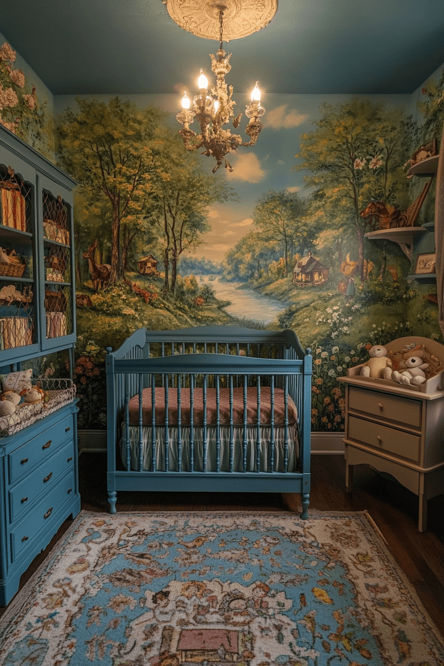 18+ Vintage Inspired Nursery Looks to Create a Dreamy Baby Haven 9 Storybook Nursery Magic