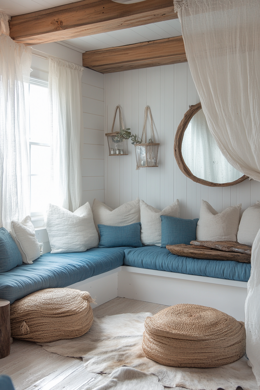 18+ Meditation Room Designs for a Calm and Centered Lifestyle coastal calm meditation room 1