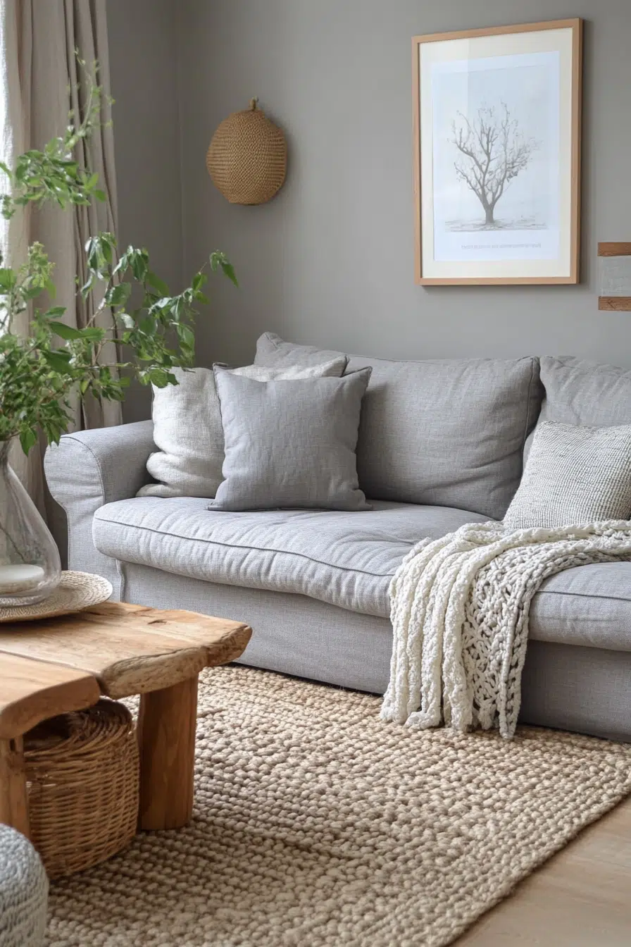 15+ Grey Couch Living Room Ideas That Prove Neutral Is Never Boring scandi inspired grey charm 1