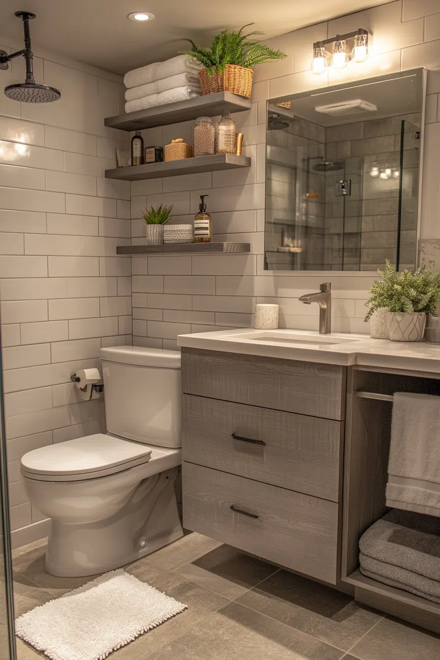 17+ Tiny Apartment Bathroom Designs That Prove Less Is More sleek modern micro tiny apartment bathroom 1