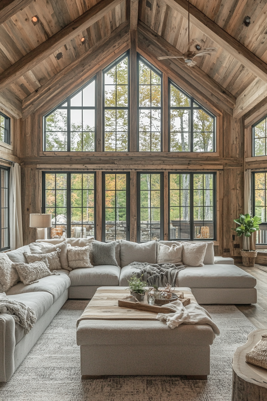 18+ Barn Style House Designs Perfect for Elegant Rural Living timber craftsmanship in barn style house 1