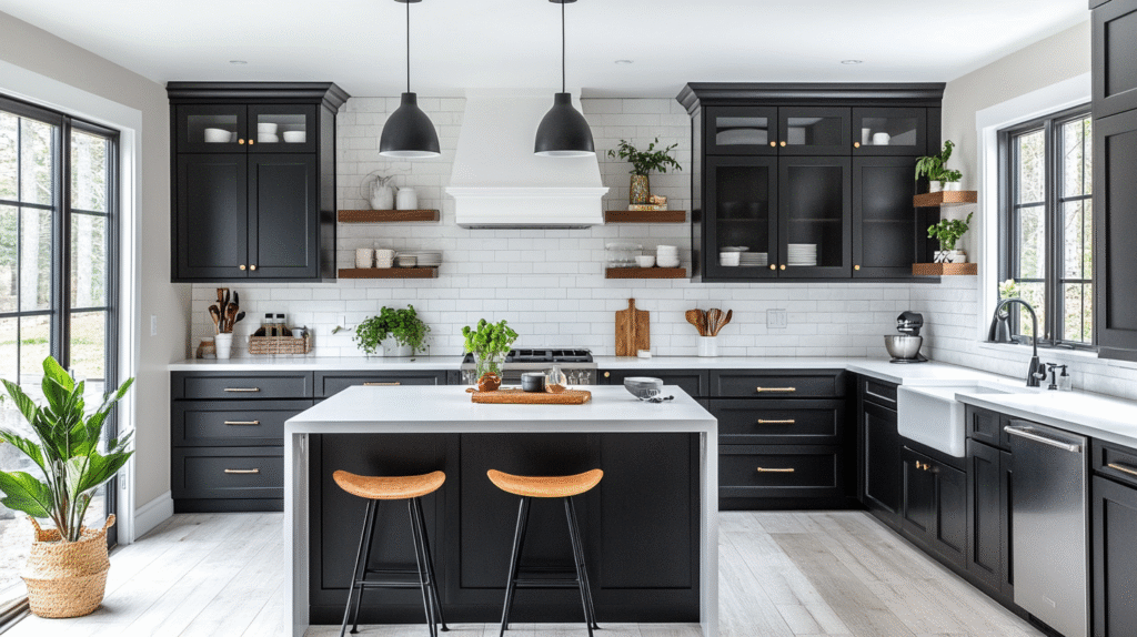 15+ Black Modern Kitchen Ideas That Prove Dark Can Be Bright and Inviting black modern kitchen ideas