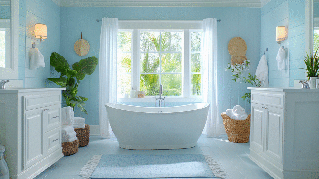 19+ Blue Bathroom Decor Inspiration for a Chic and Modern Vibe blue bathroom decor