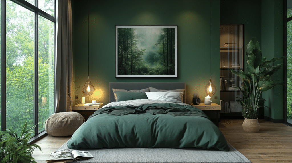 16+ Dark Green Bedroom Ideas to Elevate Your Sleep Sanctuary dark green bedroom