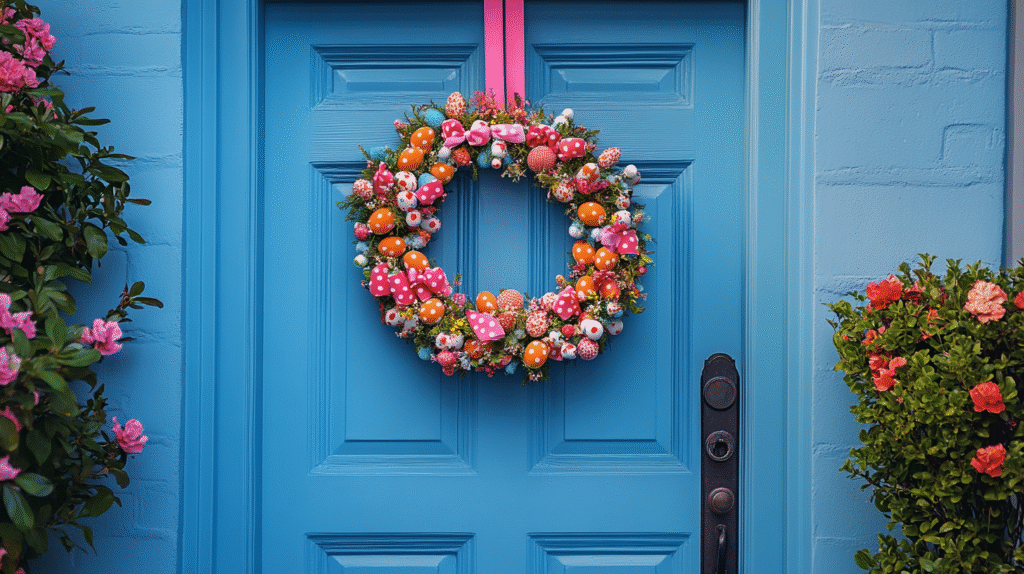 22+ Easter Wreaths for Front Door That Feel Playful and Chic easter wreaths for front door