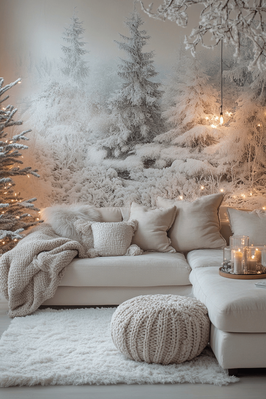 29 Cozy Christmas Decor Inspirations for a Warm and Merry Holiday 26 Frosted Winter Cheer