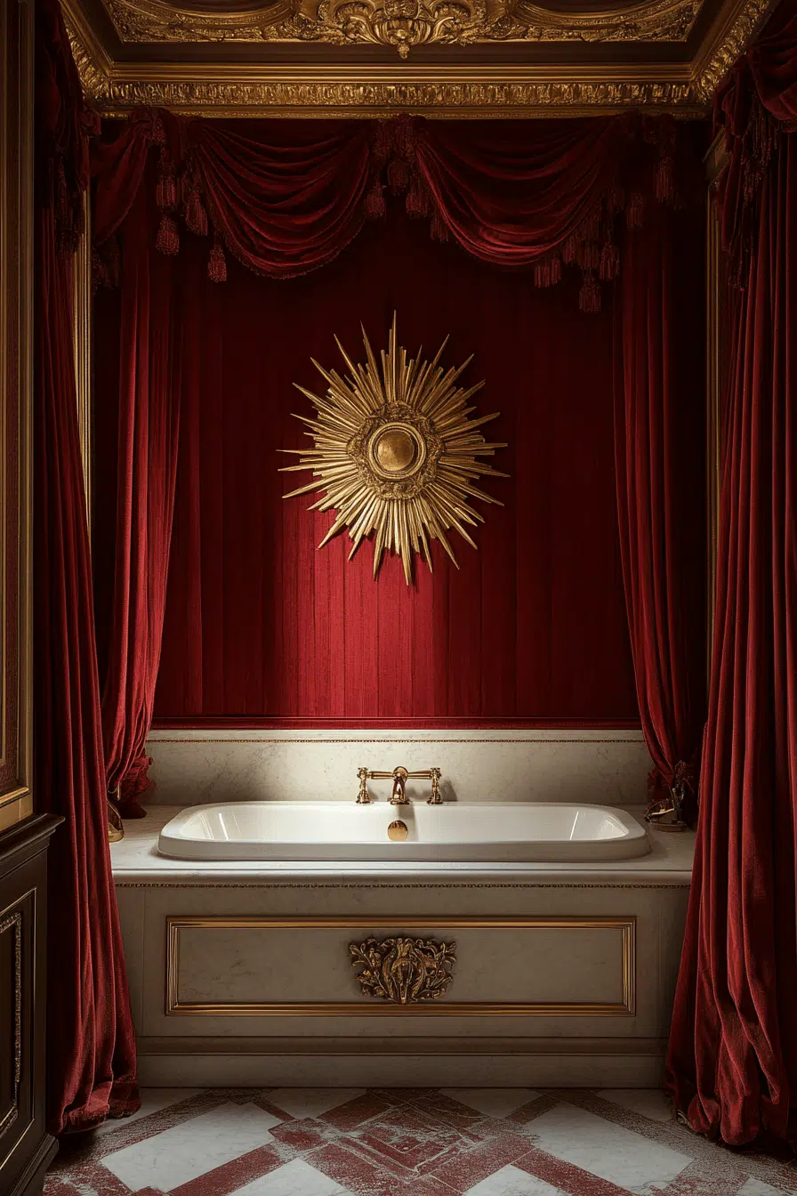 25 Luxury Bathroom Design Ideas To Create A Truly Serene Space 10 Gold And Red Splendor