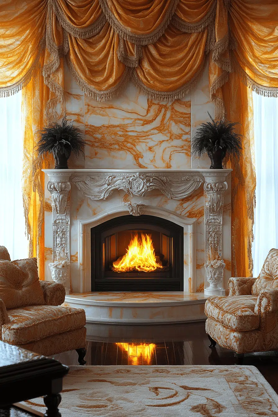 25 Fireplace Interior Ideas To Create A Beautiful Focal Point 12 Luxe Granite Fireplace Accent