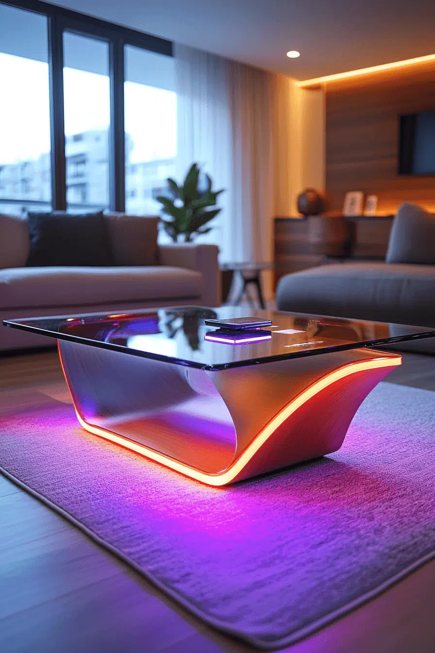25 Coffee Table Decor Ideas That Feel Fresh And Creative 12 Tech Gadgets Coffee Display