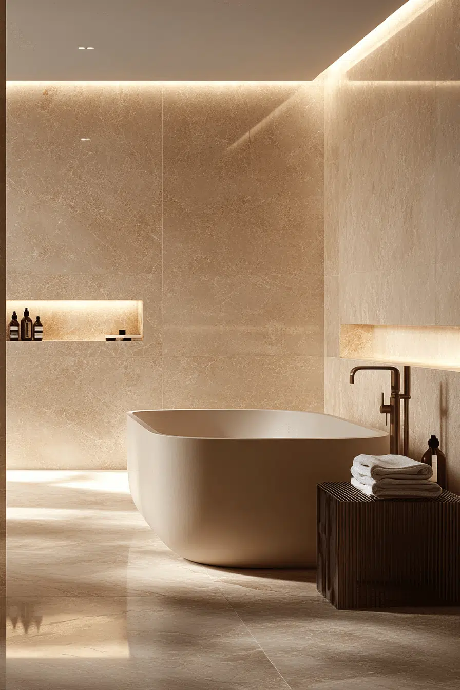 25 Luxury Bathroom Design Ideas To Create A Truly Serene Space 13 Limestone Retreat Bathroom Feel