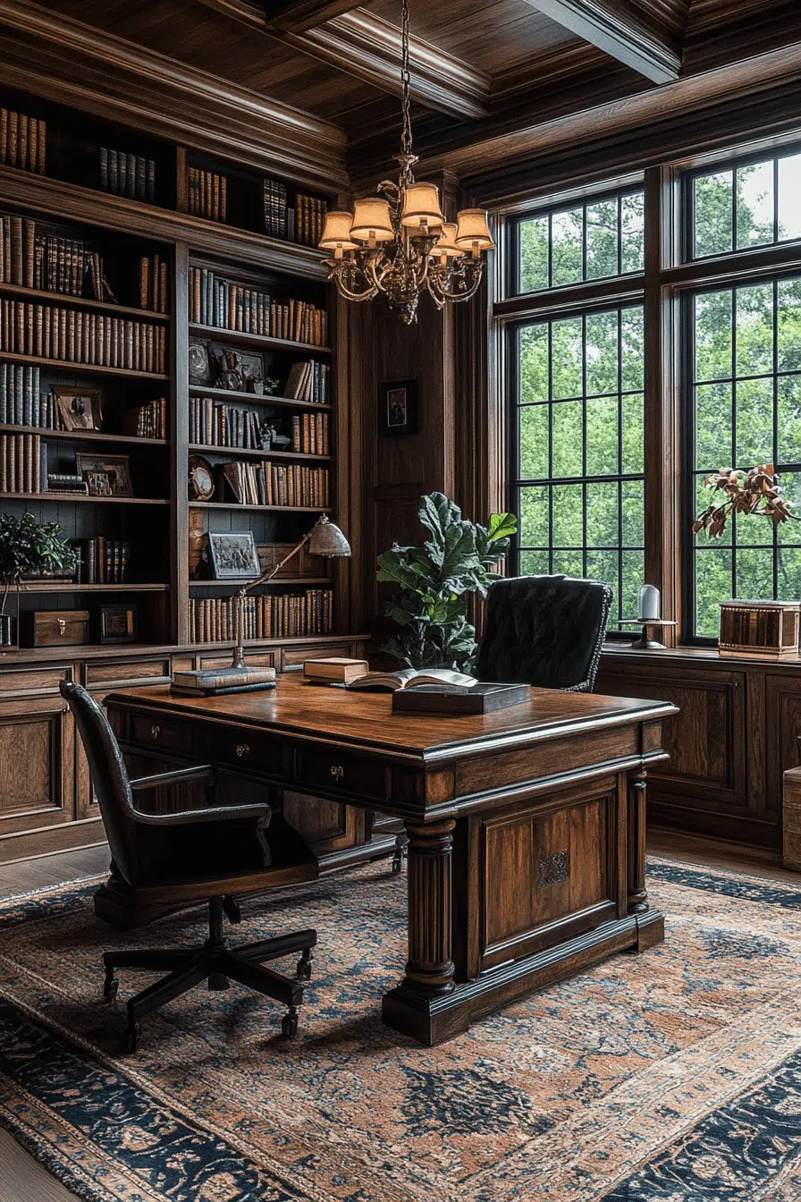 25 Antique Farmhouse Decor Ideas For A Relaxed Country Home Feel 14 Antique Home Office Desk