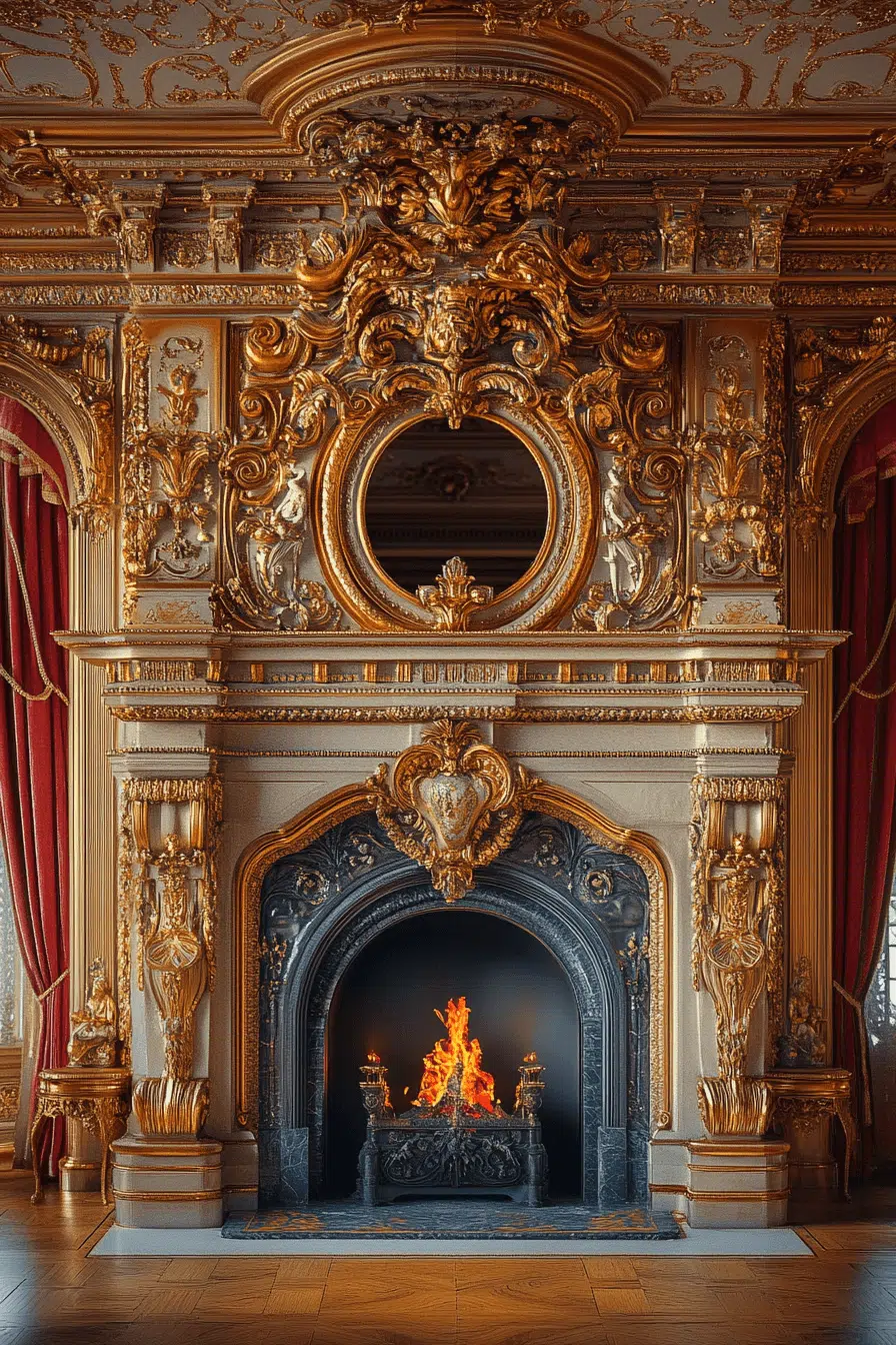 25 Fireplace Interior Ideas To Create A Beautiful Focal Point 14 Baroque Style Fireplace Beauty