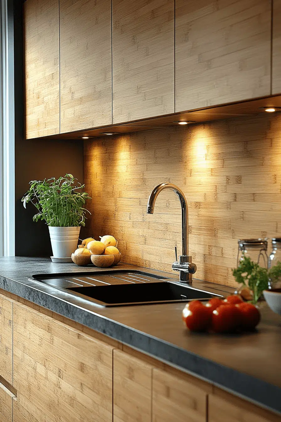 25 Backsplash Kitchen Ideas That Brighten Up Any Room 15 Bamboo Eco Kitchen Panels