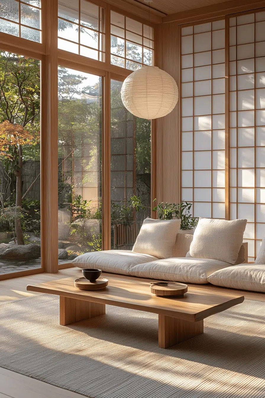 25 Scandinavian Japanese Interior Ideas For A Harmonious Space 15 Serene Glass Enclosed Sunroom