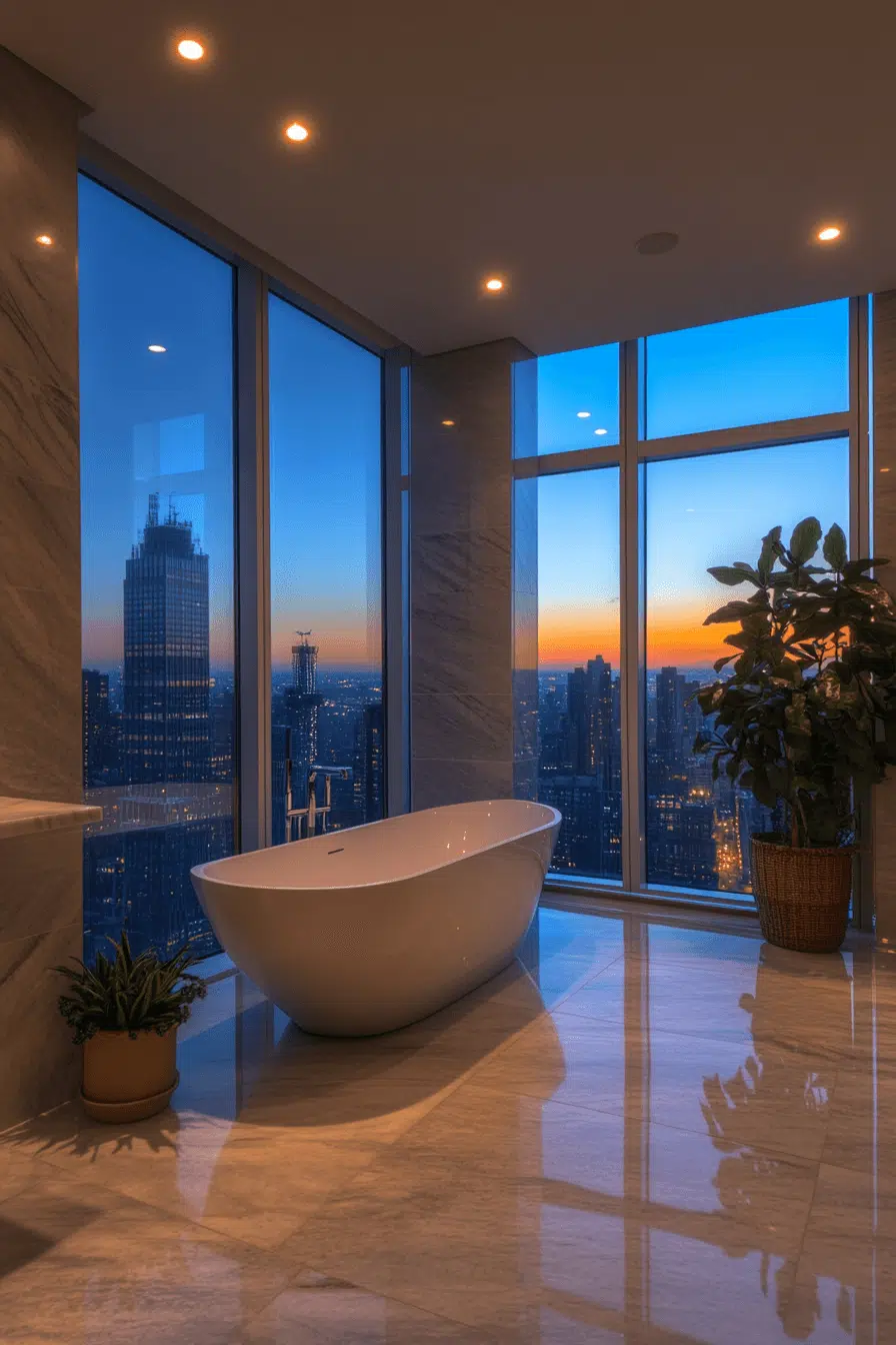 25 Luxury Bathroom Design Ideas To Create A Truly Serene Space 16 High End Penthouse Bath Style