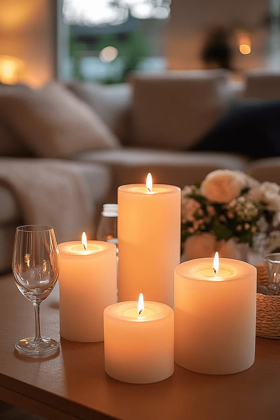 25 Coffee Table Decor Ideas That Feel Fresh And Creative 17 Romantic Glow Table Styling