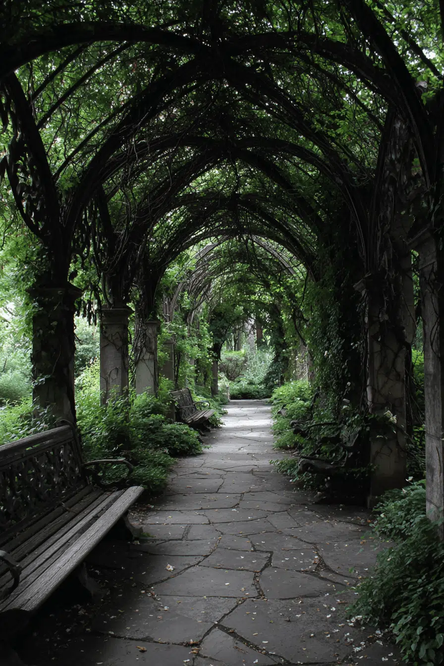 25 Antique Yard Decor Ideas For A Classic Vintage Vibe 18 Gothic Garden Entry Arches