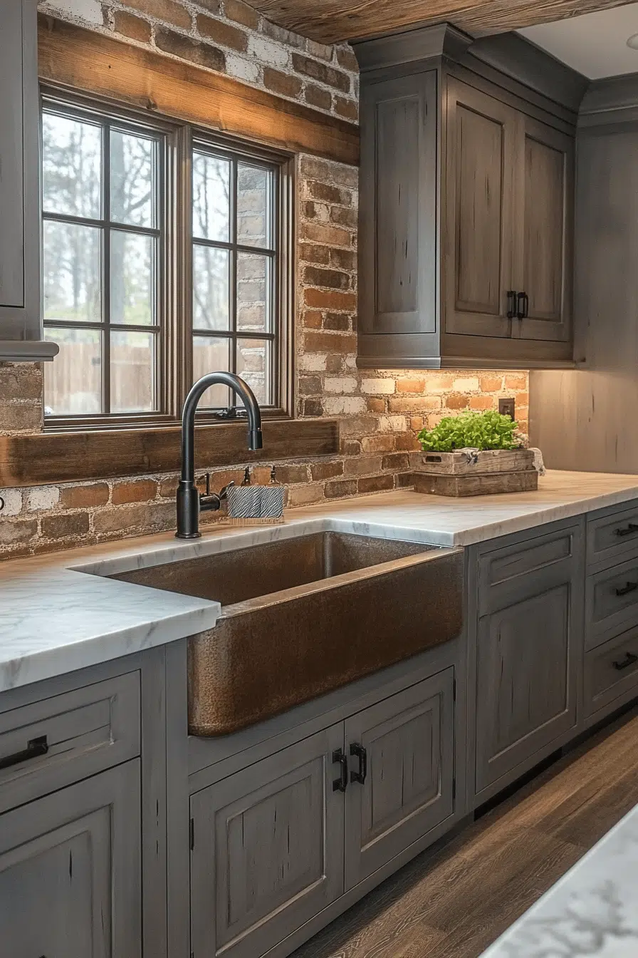 2 Rustic Brick Accent Wall