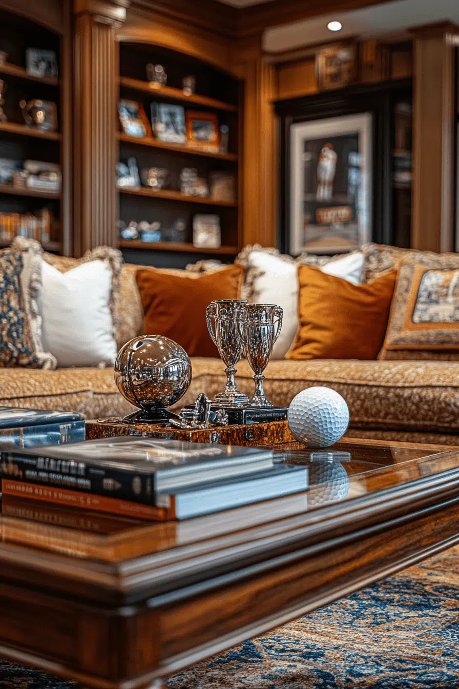 25 Coffee Table Decor Ideas That Feel Fresh And Creative 20 Sports Fan Table Setup