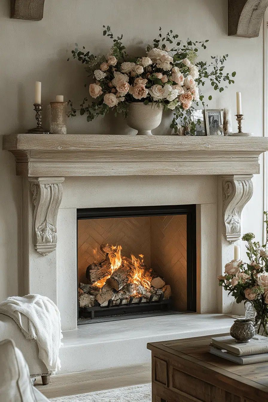 25 Fireplace Interior Ideas To Create A Beautiful Focal Point 21 French Country Fireplace Touch