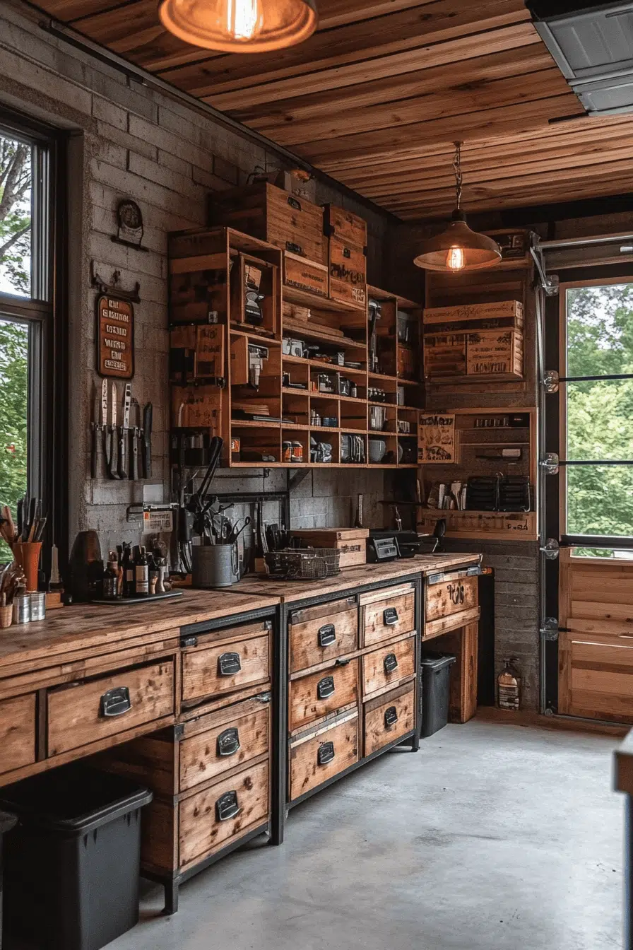 25 Antique Farmhouse Decor Ideas For A Relaxed Country Home Feel 21 Garage Wall Organizer Antique