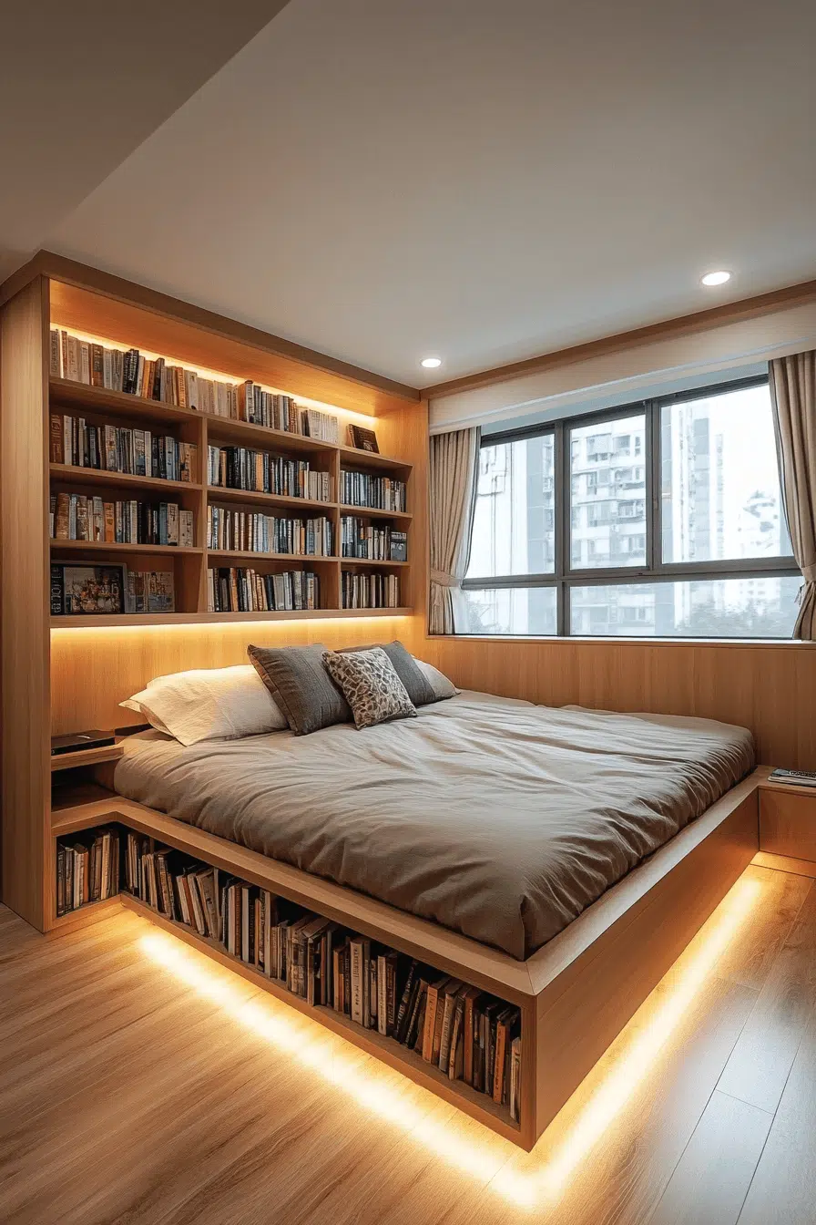 25 Bookshelf Ideas To Make Your Space Feel Organized And Chic 21 Hidden Under Bed Book Storage