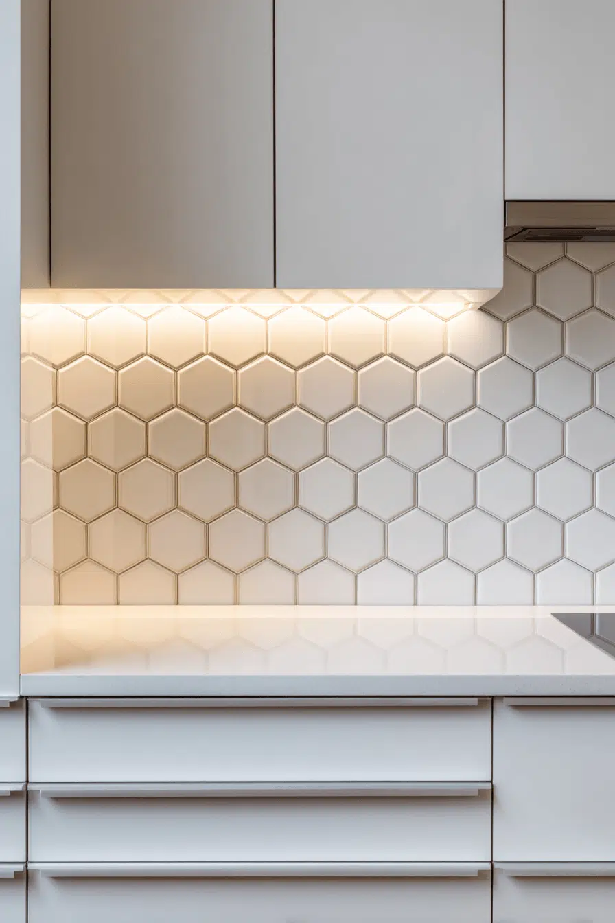 25 Backsplash Kitchen Ideas That Brighten Up Any Room 21 Honeycomb Hex Tile Pattern