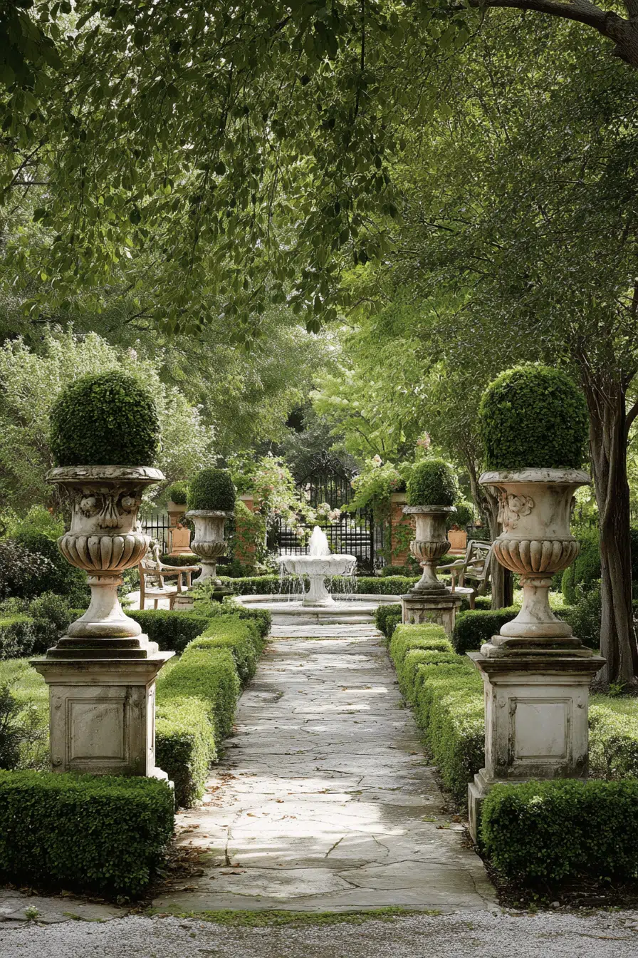 25 Antique Yard Decor Ideas For A Classic Vintage Vibe 21 Urn Display Antique Charm