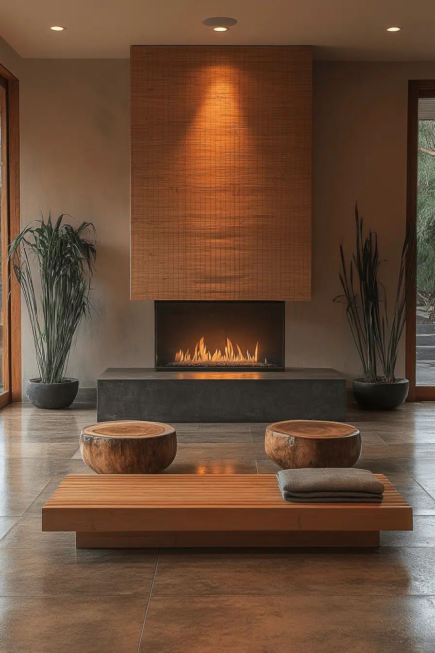 25 Fireplace Interior Ideas To Create A Beautiful Focal Point 23 Asian Style Fireplace Serenity