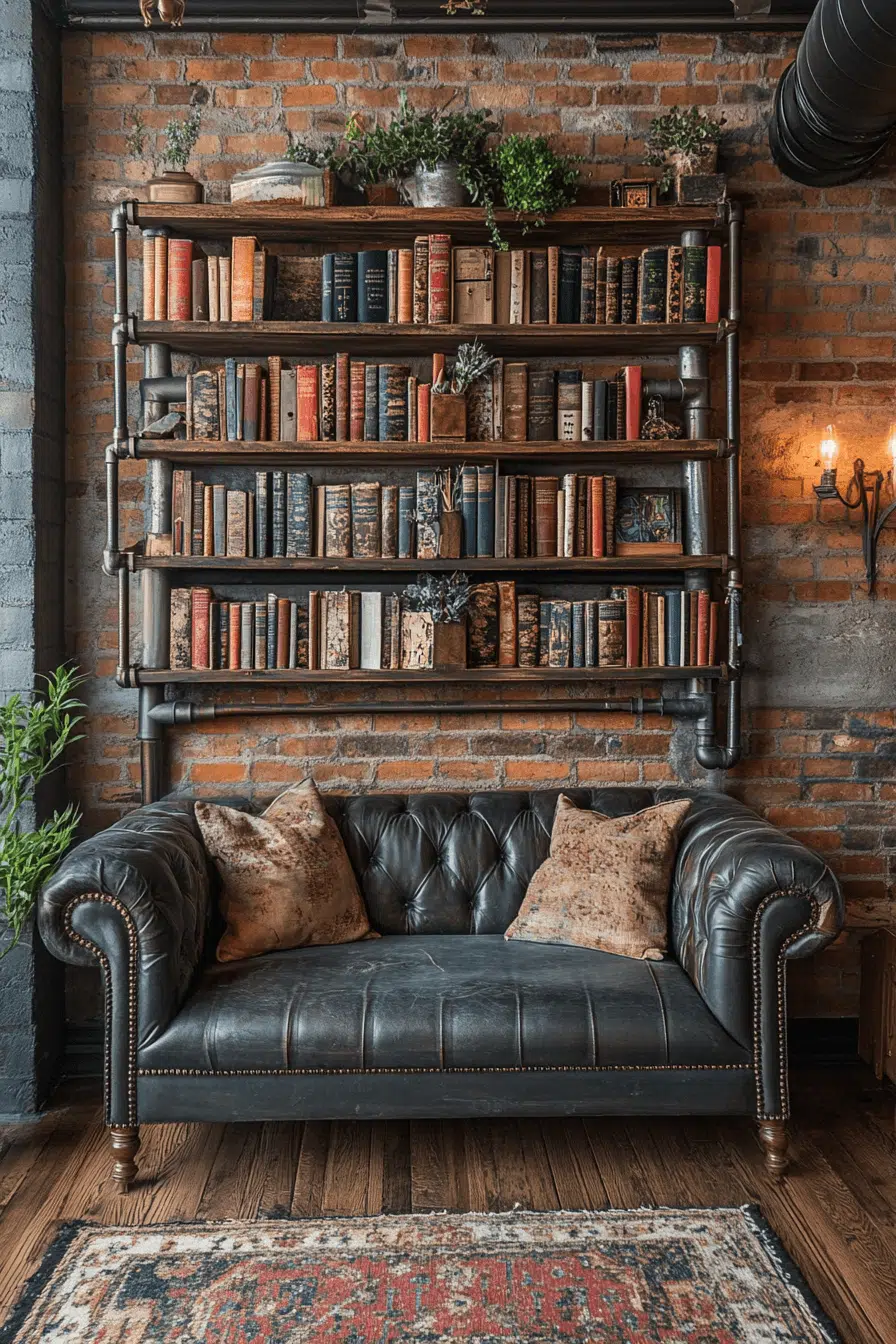 25 Bookshelf Ideas To Make Your Space Feel Organized And Chic 3 Pipe Frame Book Display