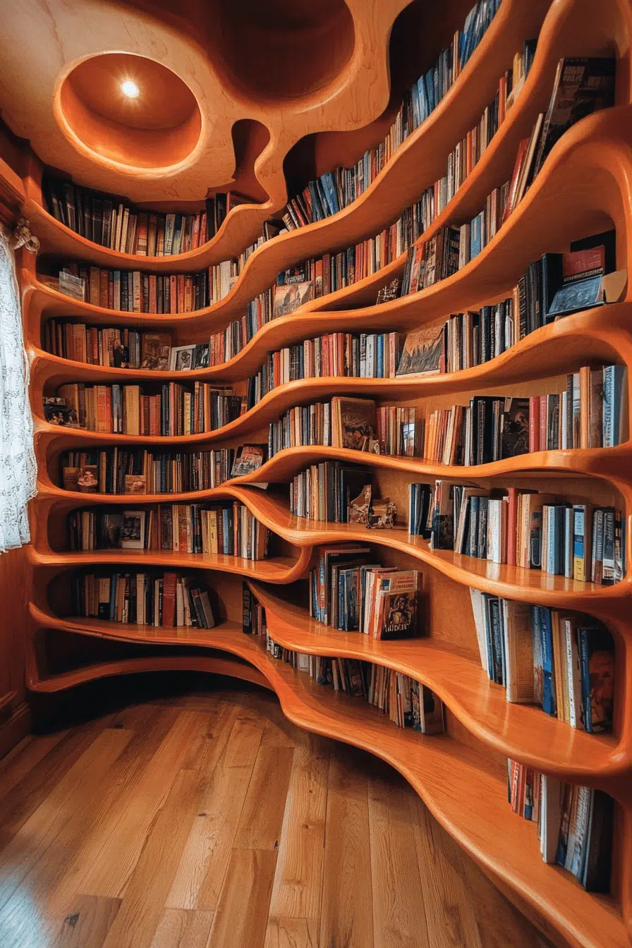 25 Bookshelf Ideas To Make Your Space Feel Organized And Chic 4 Corner Shelf Wraparound Magic