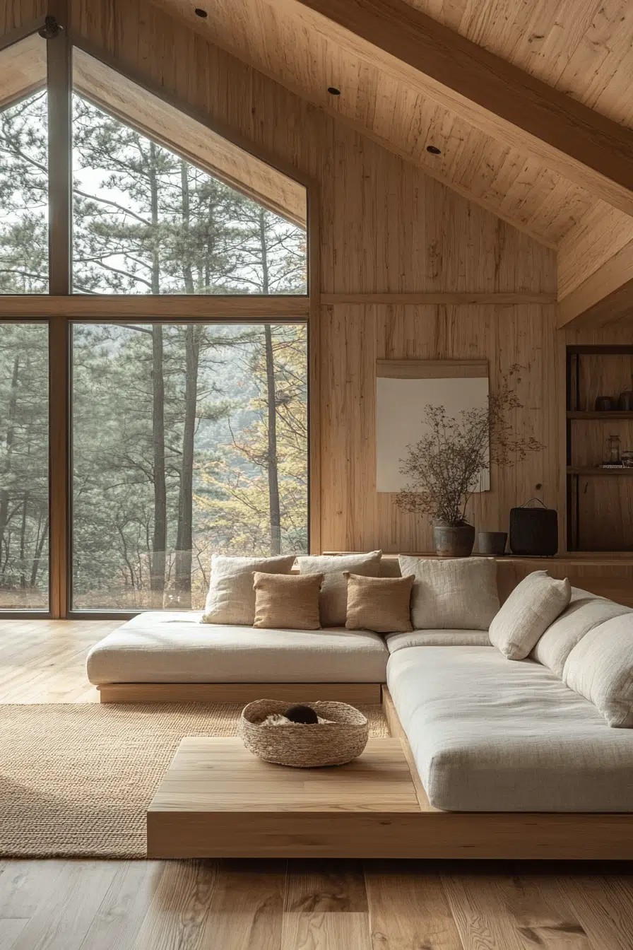 25 Little Cabin Living Room Looks That Bring Charm And Comfort 4 Minimal Comfort Cabin Design