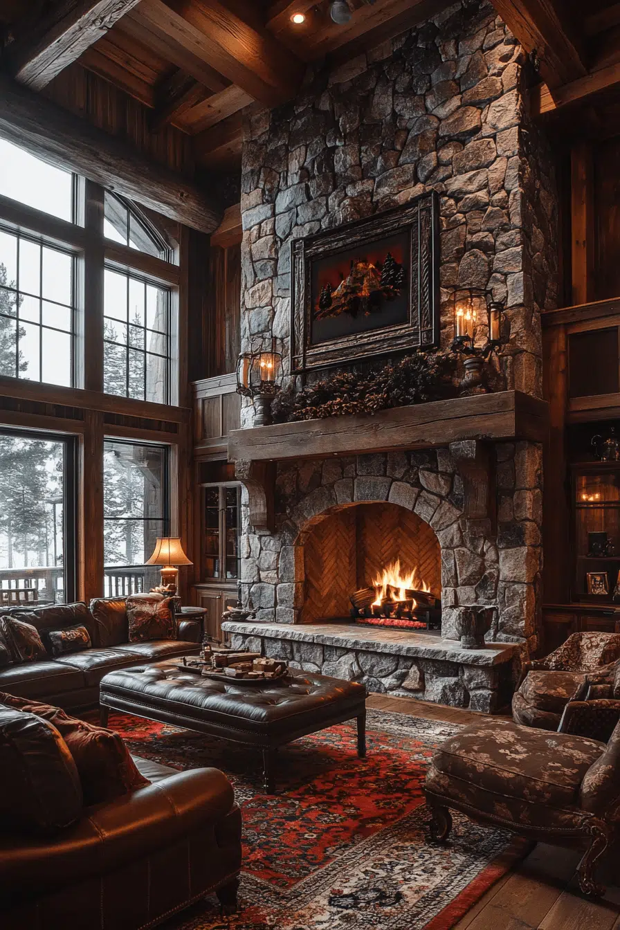 25 Fireplace Interior Ideas To Create A Beautiful Focal Point 4 Rustic Stone Hearth Vibes
