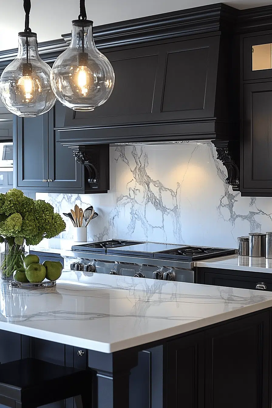 25 Backsplash Kitchen Ideas That Brighten Up Any Room 4 White Marble Backsplash Elegance