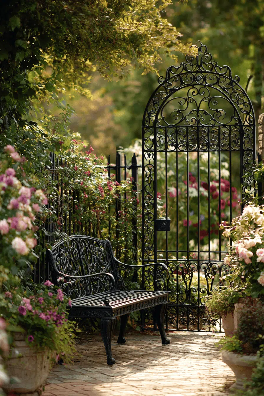 25 Antique Yard Decor Ideas For A Classic Vintage Vibe 5 Antique Iron Garden Features