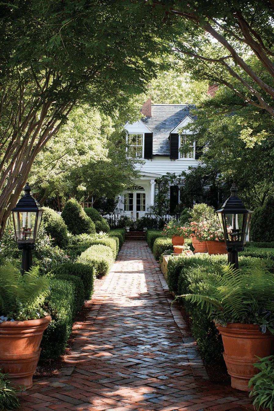 25 Antique Yard Decor Ideas For A Classic Vintage Vibe 6 Colonial Style Path Inspiration