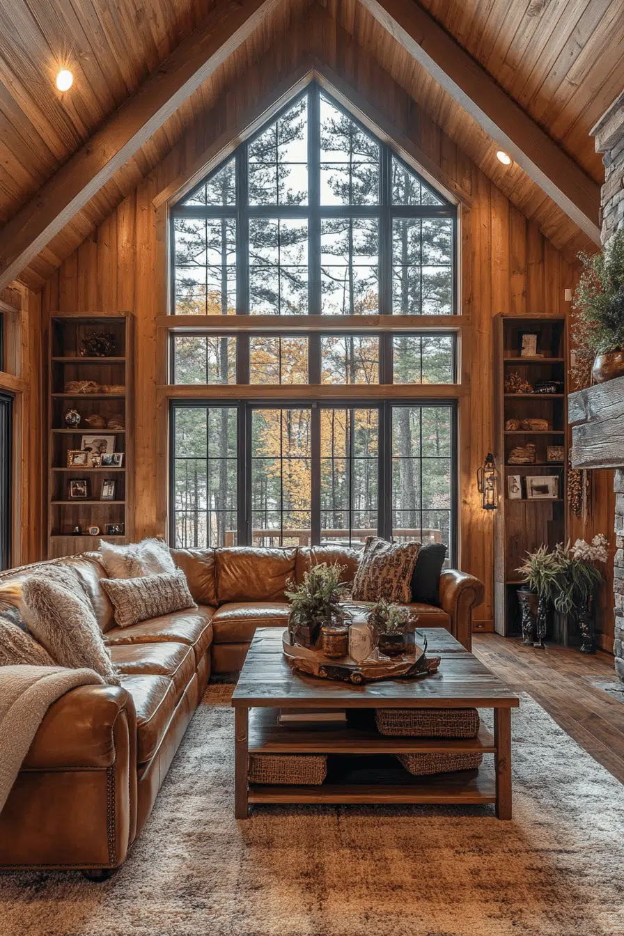25 Little Cabin Living Room Looks That Bring Charm And Comfort 6 Wooden Warmth Cabin Living