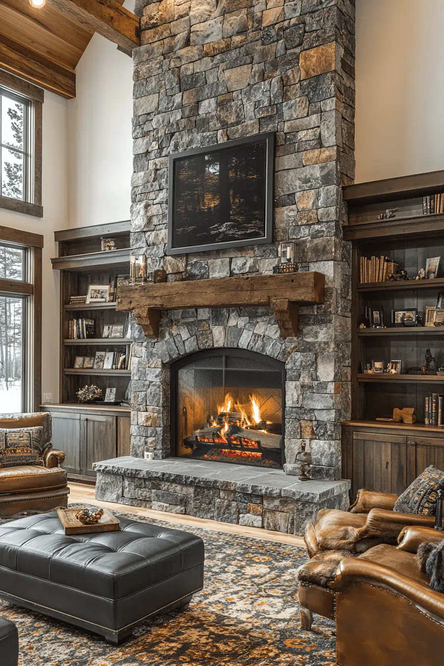 25 Fireplace Interior Ideas To Create A Beautiful Focal Point 8 Timeless Stone Fireplace Look