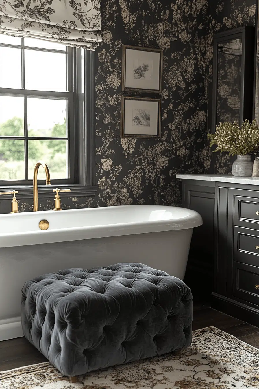 25 Luxury Bathroom Design Ideas To Create A Truly Serene Space 8 Velvet Luxe Bath Space
