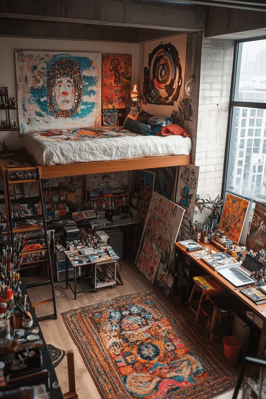 25 Loft Beds For Small Rooms That Make The Most Of Every Inch 9 Artist Loft Sleep Station