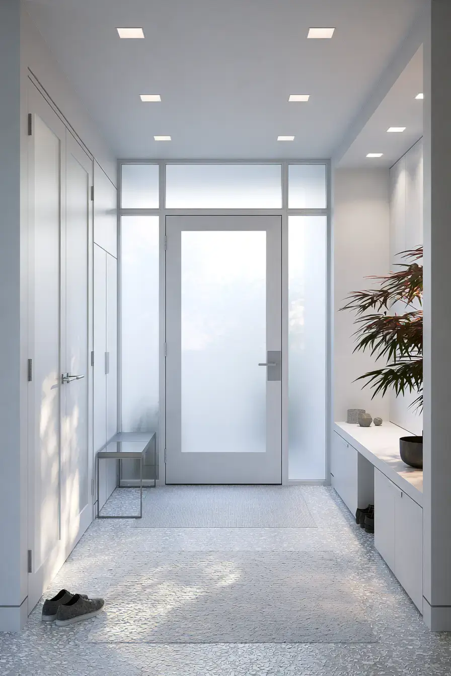 White Room Aesthetic 10 Frosted Glass Entryway